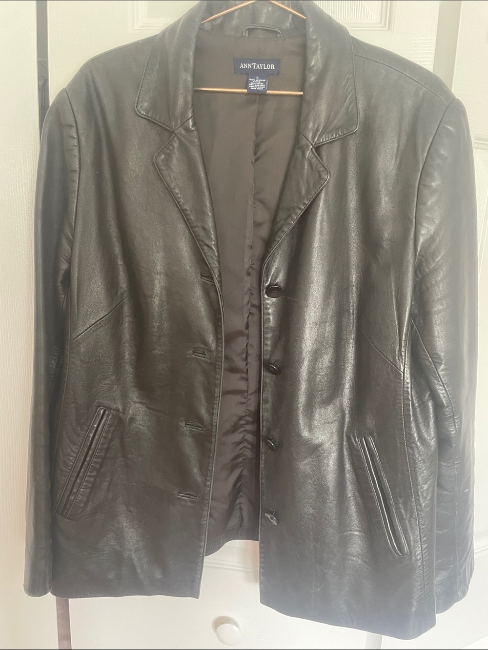 Black leather jacket